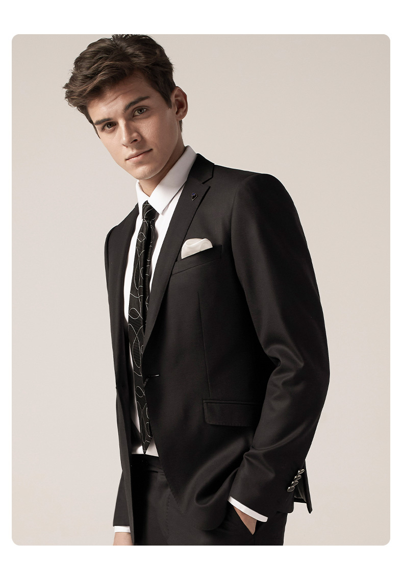 【x沙漏系列】威可多vicutu西装男套装修身正装商务时尚外套羊毛西服