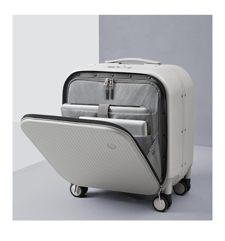 米熙mixi行李箱男前开盖铝框箱商务拉杆箱男小行李箱女高颜值网红密码