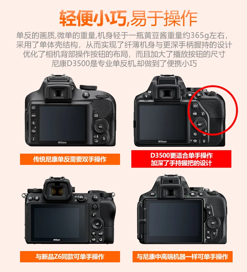 Nikon Nikon D3500 digital SLR camera entry-level high-definition digital home travel camera Nikon AF-P 18-55 kit novice beginners recommended standard configuration buy a free practical spree Nikon Nikon D3500 digital SLR camera entry-level high-definition digital home travel camera Nikon AF-P 18-55 kit novice beginners recommended standard configuration buy a free practical spree