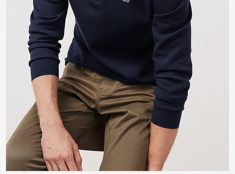 Navigare Men's Long-Sleeve Polo Shirt with Collar, Combed Long-Staple Cotton, Skin-Friendly Casual POLO Shirt 1335024503 2XL 3