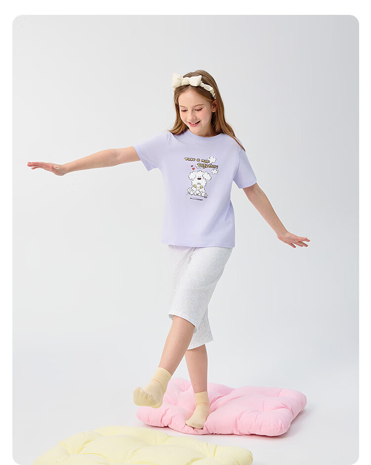 BALABALA Pajama Set for Boys And Girls, Home Wear, Air Conditioning Clothing, Summer Style [Miiichan IP] 209225171208 12