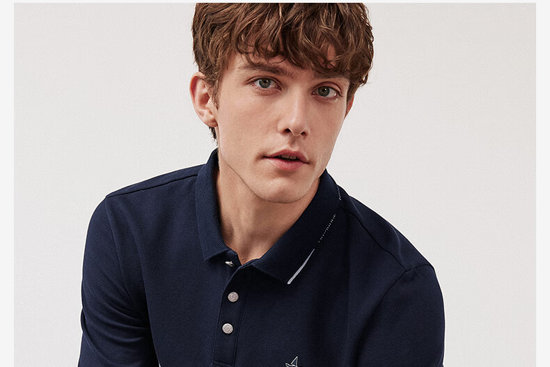Navigare Men's Long-Sleeve Polo Shirt with Collar, Combed Long-Staple Cotton, Skin-Friendly Casual POLO Shirt 1335024503 2XL 2
