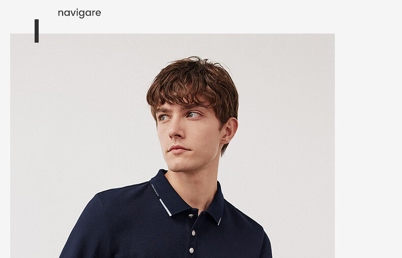 Navigare Men's Long-Sleeve Polo Shirt with Collar, Combed Long-Staple Cotton, Skin-Friendly Casual POLO Shirt 1335024503 2XL 19