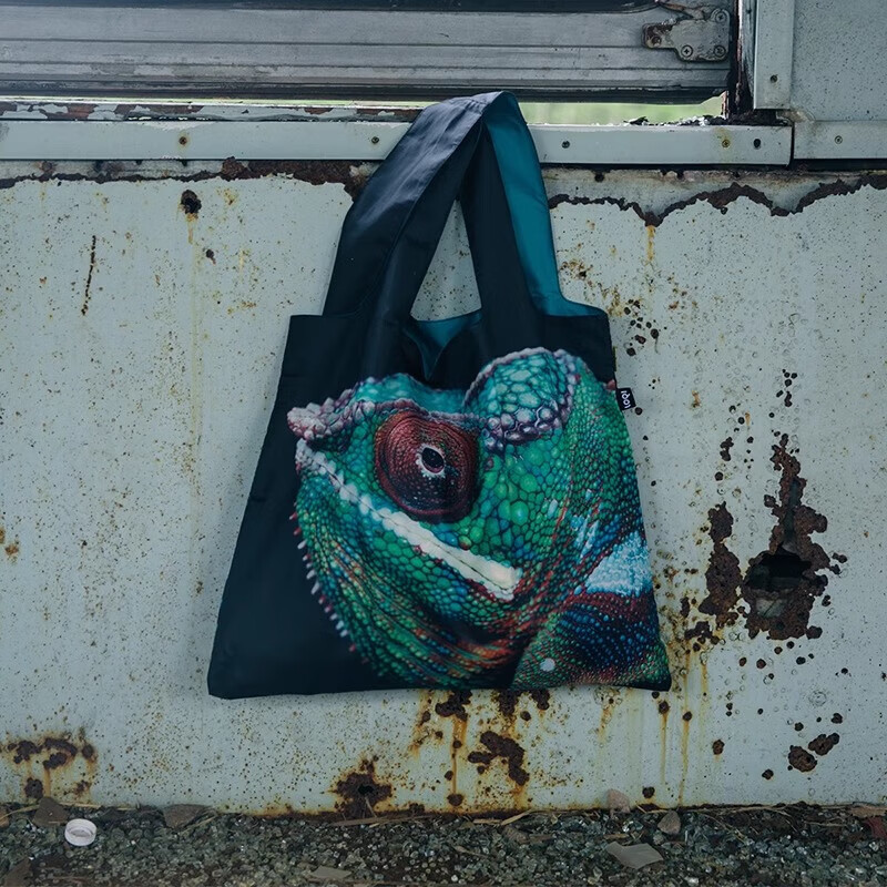 LOQI National Geographic Co-Branded Animal Pattern Lightweight Foldable Eco-Friendly Large Shopping Bag Shoulder Bag 50*42cm 10