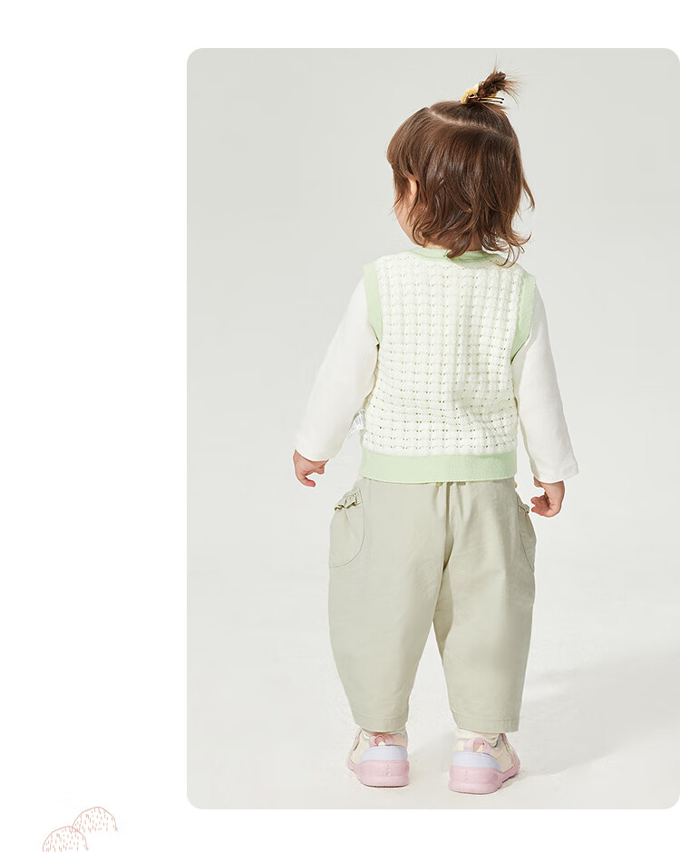 Balabala Girls' Vest Autumn Winter 2025 Knitted Sleeveless Sweater Kidswear [Mall Same Style] 200125101001 6