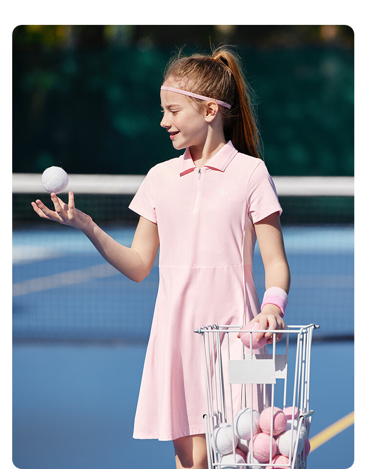 BALABALA Girls' Dress Children's One-Piece Dress Summer 2025 Big Kids Quick-Dry Sports Straight Dress 208225111022 10