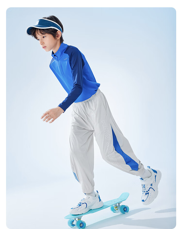 BALABALA Children's Clothing, Kids' Long Pants, Summer Thin Style, Boys' Tapered Pants, Casual Pants, Loose Fit, 208225108101 9
