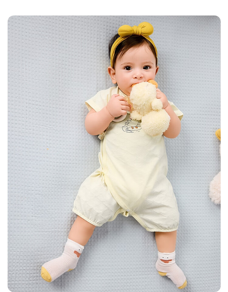 BALABALA Newborn Baby Romper Bodysuit Summer 2025 Short and Long Sleeve Two-Piece Set Fresh Style 208225133202 31