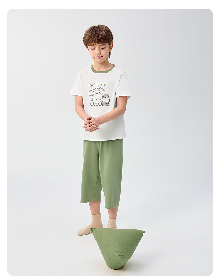 BALABALA Pajama Set for Boys And Girls, Home Wear, Air Conditioning Clothing, Summer Style [Miiichan IP] 209225171208 15