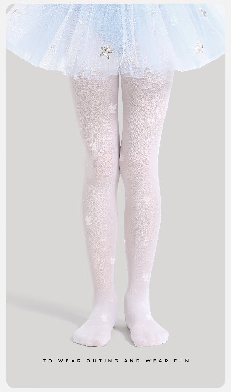 Barbie Children's Tights, Summer Thin Style, Girls' White Stockings, Ultra-Thin Base Socks, Breathable Base Pants, Girls' Thigh-High Socks 3