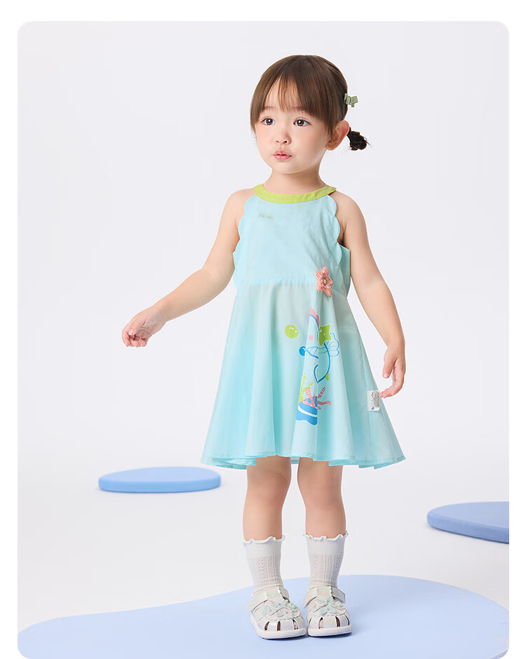 Balabala Kids Dress Girls Summer Princess Dress Fashionable Sweet Baby Dress Mall Same Style 12