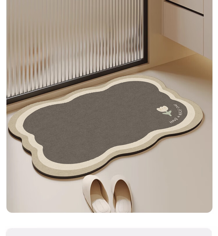 Bodisi Bathroom Bath Mat Absorbent Non-Slip Entrance Kitchen Toilet Floor Mat Home Rug 90x60CM 6