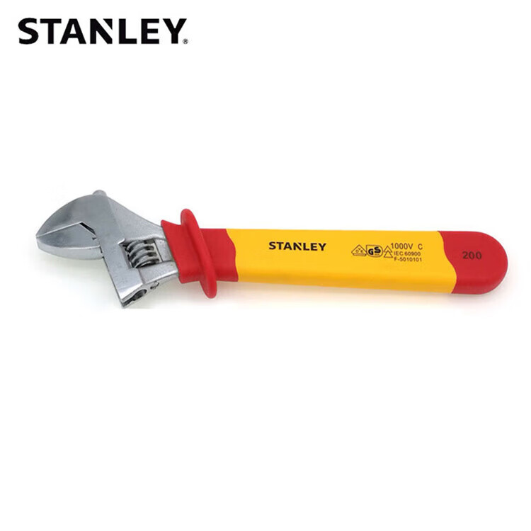 STANLEY VDE 1000V High Voltage Insulated Adjustable Wrench 8 Inch STMT77765-23 2