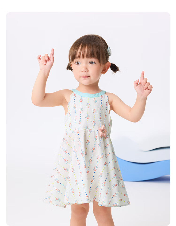 Balabala Kids Dress Girls Summer Princess Dress Fashionable Sweet Baby Dress Mall Same Style 8