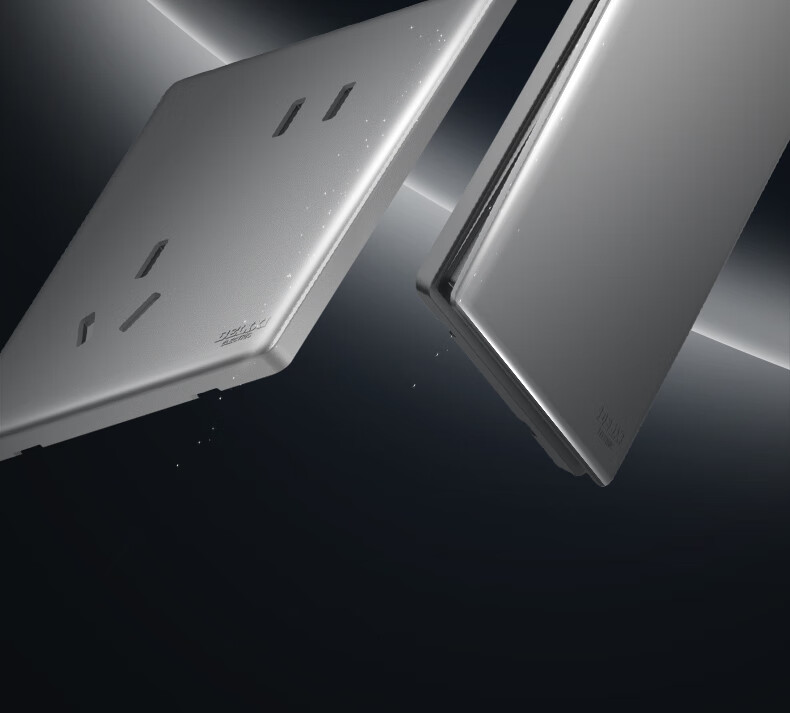 DELIXI 86-Type Ultra-Thin Matte Large Panel 260 Galaxy Gray Single-Gang Single-Control Switch Socket Panel 5