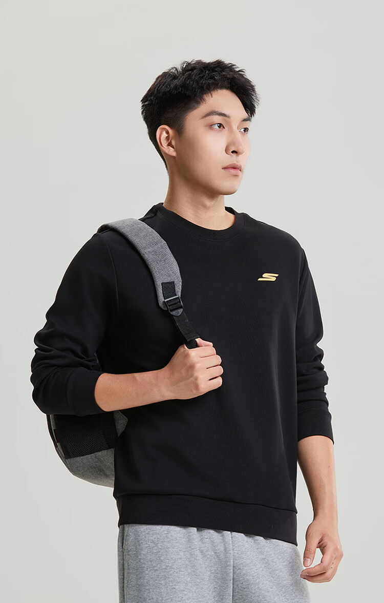 Skechers 7A Antibacterial Sweatshirt, 2026 Summer New Versatile Long-Sleeve Pullover Undershirt, Loose And Comfortable Top for Men And Wome 3