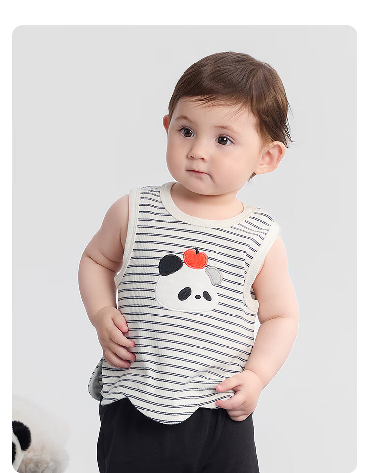 Balabala BalaOne Baby Vest Autumn Wear Cute Fashionable Boys Girls Innerwear Top 8