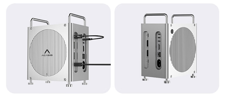 Acasis Compatible with Mac Mini M4 Expansion Dock, Hard Drive Enclosure, 40Gbps Transfer Rate, Dual DP Screen Mirroring, 16TB Capacity Expansion, Compatible with M4/M4Pro Hosts, Supports Thunderbolt 4/5 Interface, M002Pro 14