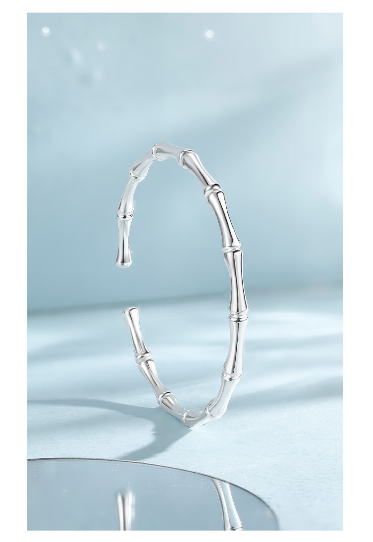 ZLF Bamboo Joint Silver Bracelet Women S999 Pure Silver Birthday Gift D1011308 Openable Christmas Gift 5