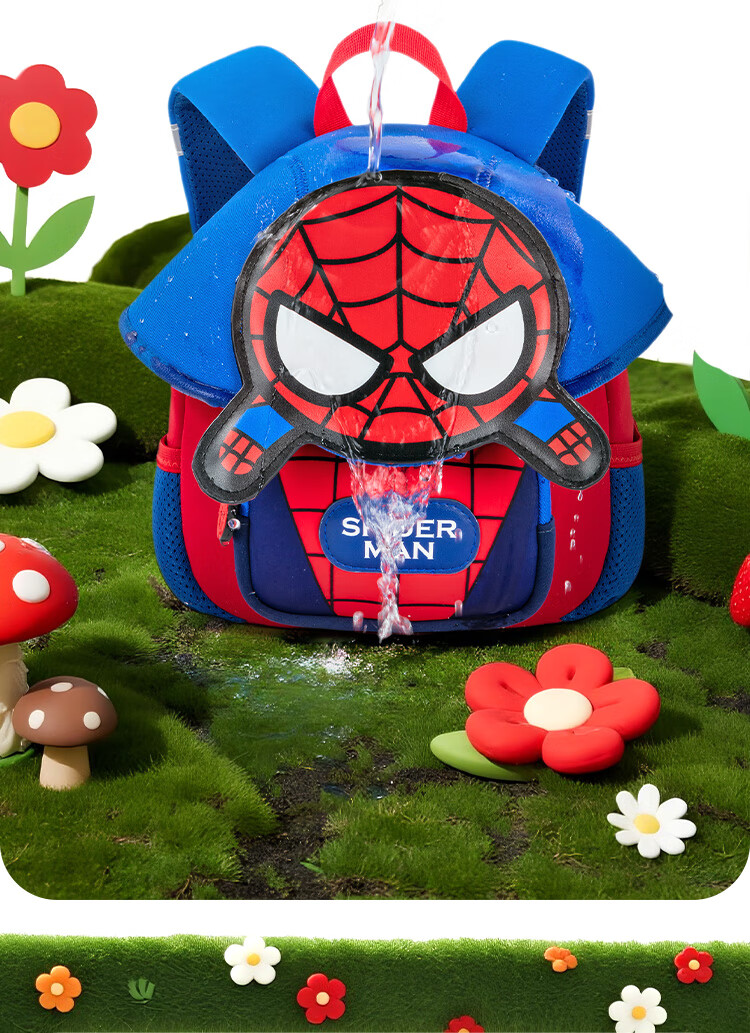 Disney Backpack, Kindergarten Strawberry Bear, Ultra-Light Travel, Anti-Lost, Cute Little Backpack with Gift Box, Children's Mushroom Bag 2