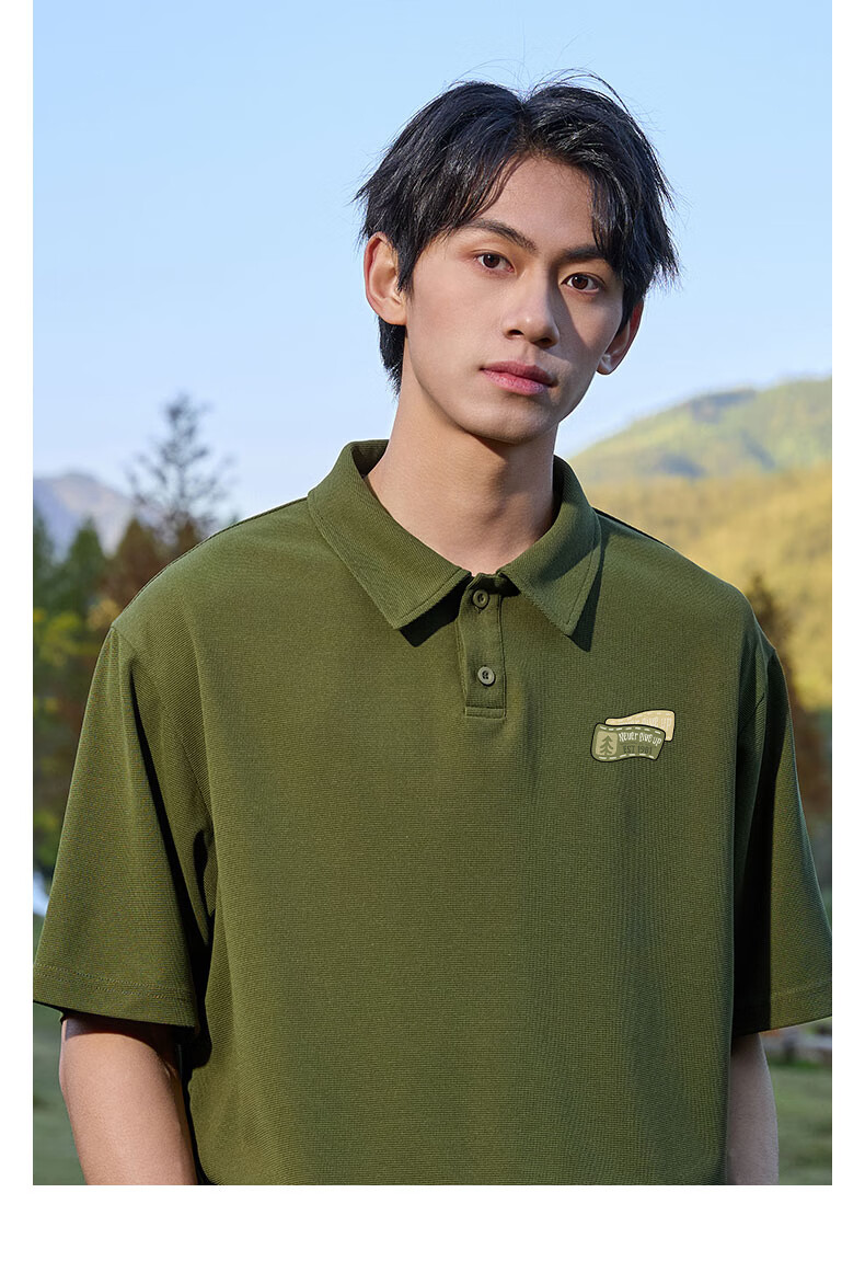 Baleno Summer Knitted Polo Shirt for Men, Heavyweight Waffle Texture, Crisp And Textured, Loose-Fitting, High-End Feel, Turn-Down Collar, Short-Sleeved 16