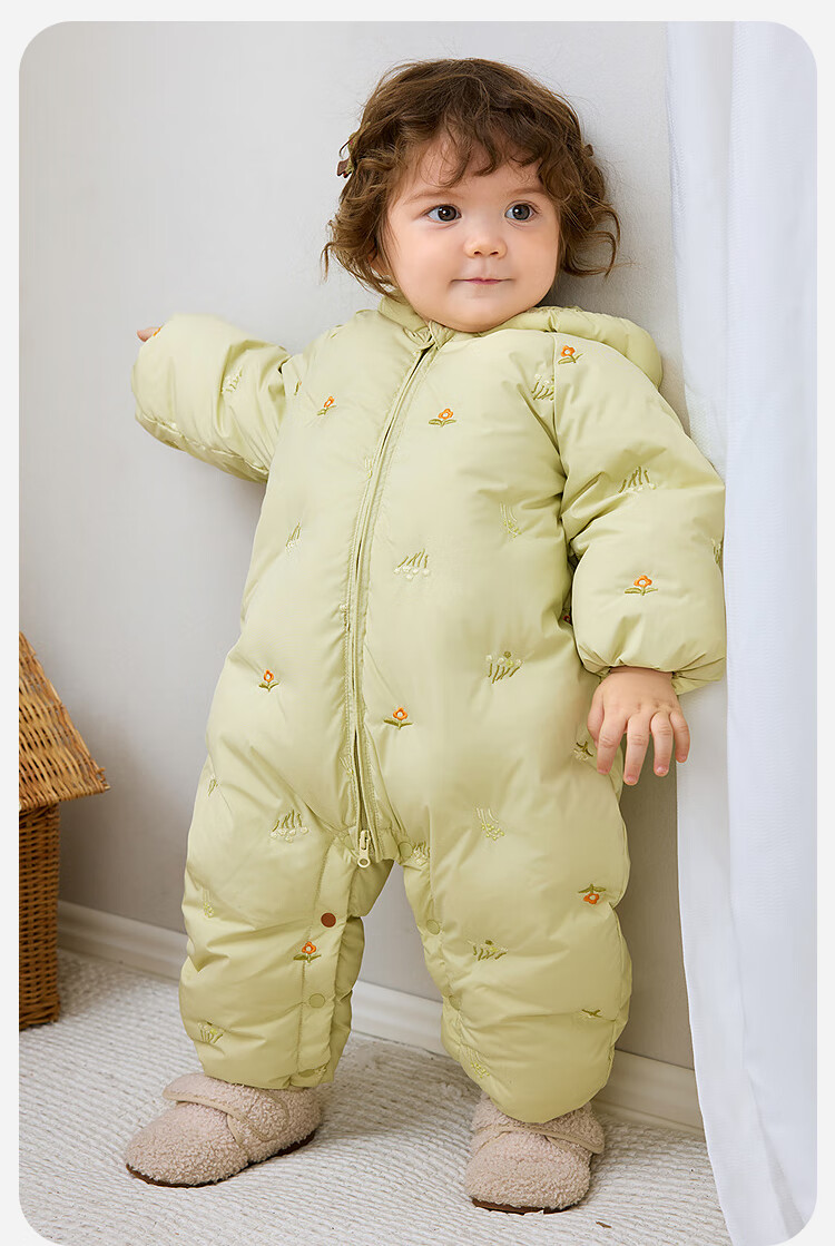 Minibala Girls' Down One-Piece Suit Baby Infant Cute Romper 2025 Winter [Sincere Velvet] 3