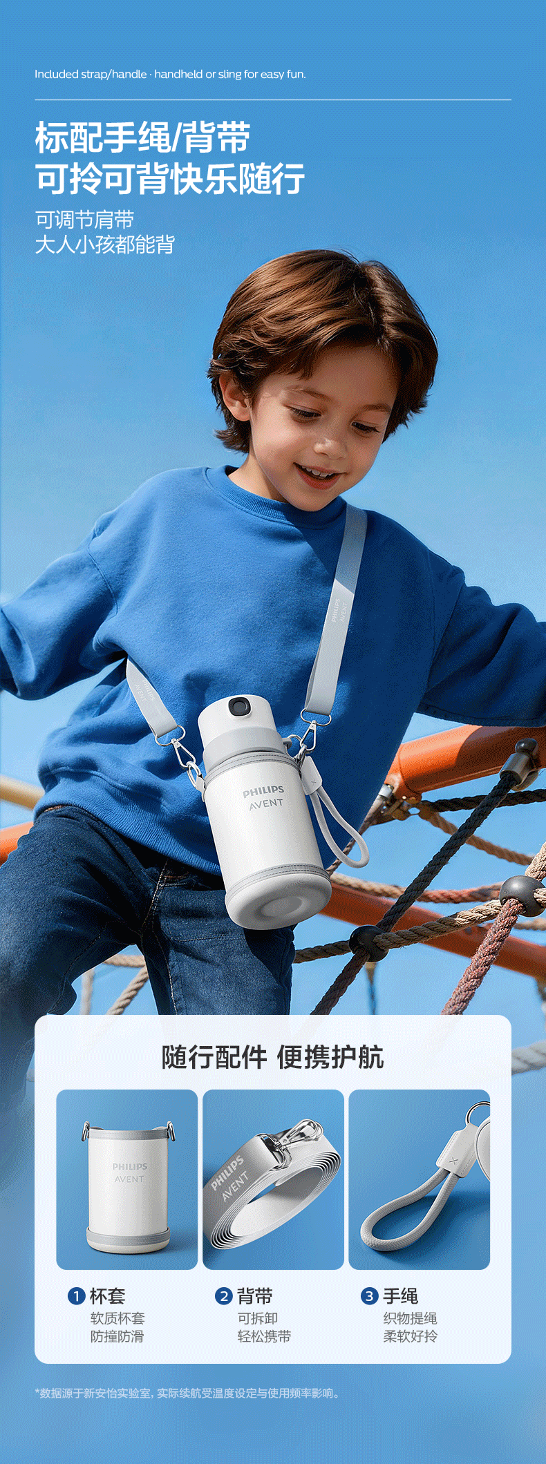AVENT Philips Fingerprint Unlock Thermos Cup Straw Water Bottle for Children Students Kindergarten Primary School JD Self-operated 20