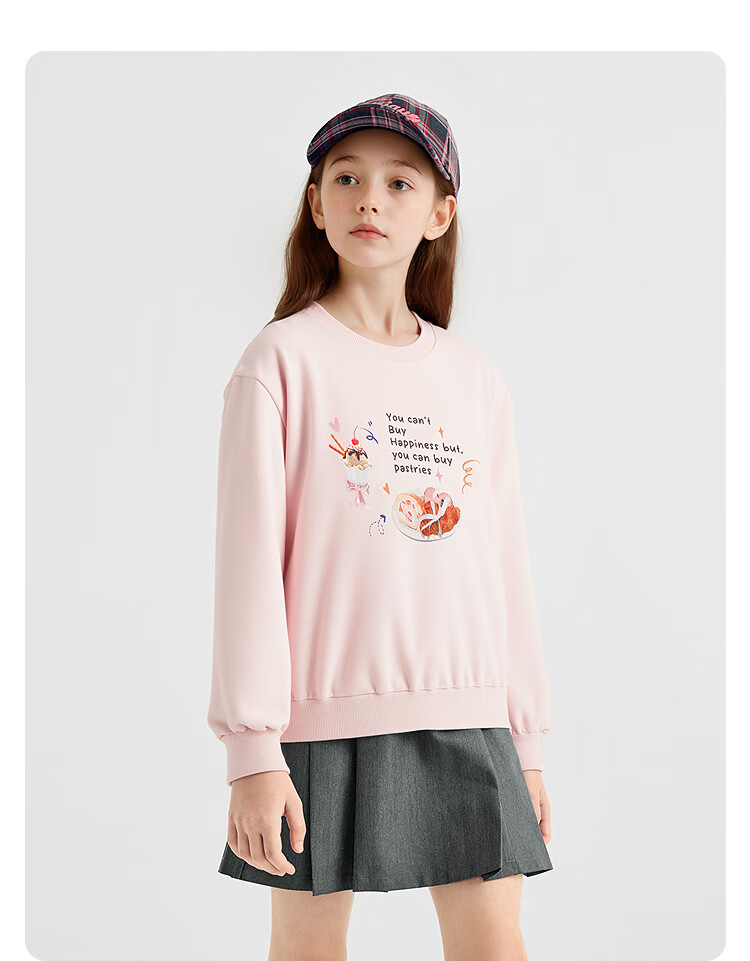 Balabala [balaOne] Kids Long Sleeve Sweatshirt Girls 2026 Spring Base Shirt Trendy 9