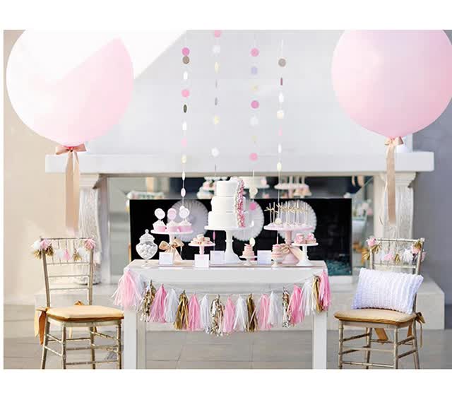 Jingtang 36-Inch Large Balloon, Colorful Thickened, for Baby's First Birthday Decoration, Outdoor Use, Xiaohongshu Photo Props, 5 Pieces 9