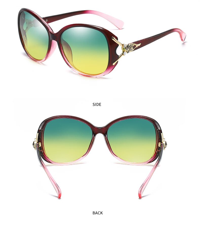 Lafudelu Women's Day And Night Sunglasses for Driving, Anti-UV, Anti-Glare, Polarized Driving Glasses with Reduced Glare for High Beam 12
