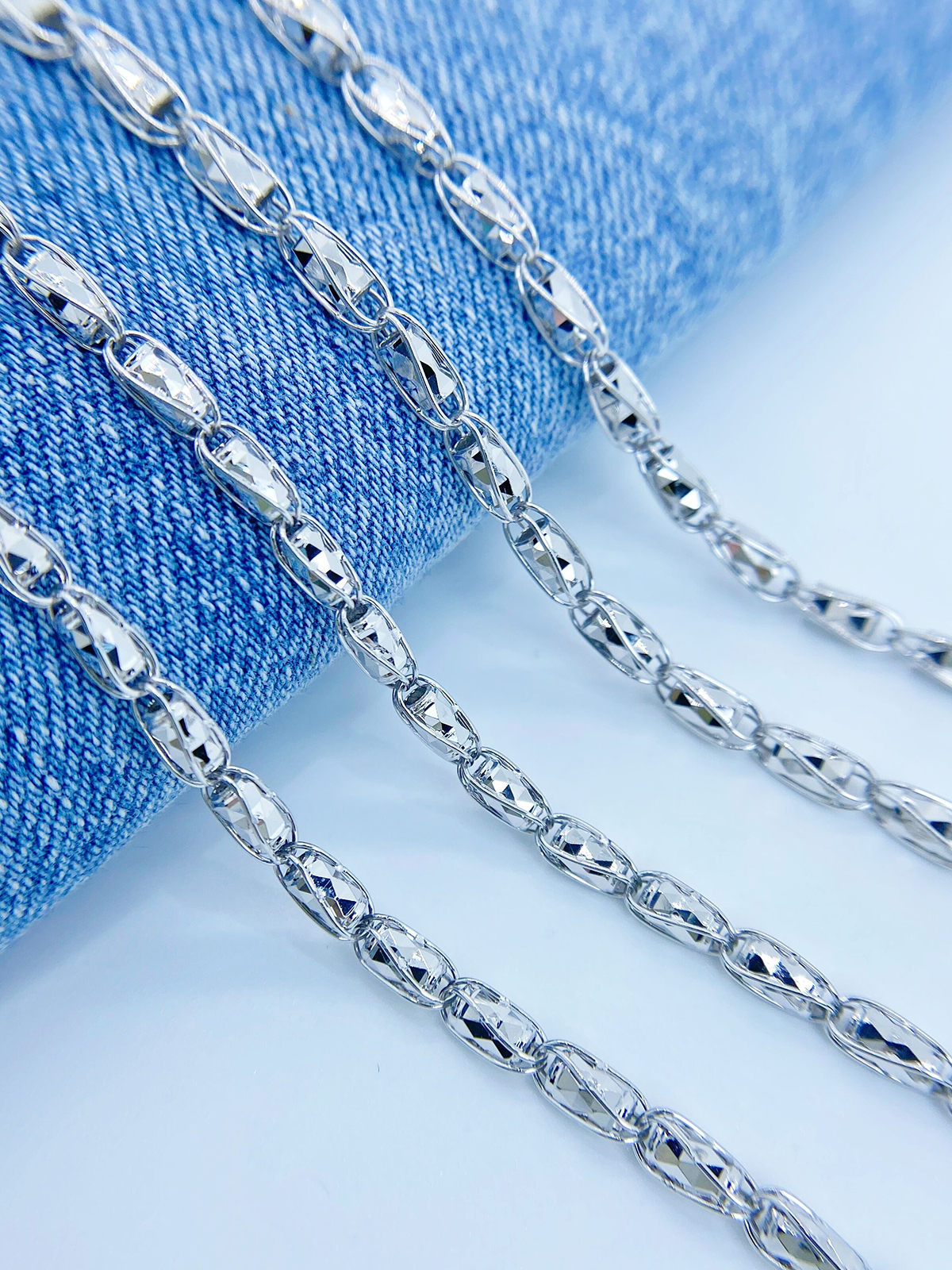 老凤凰超闪亮pt950铂金麦穗项链款 男士铂金项链 男白金时尚男款女士