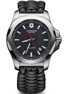 【维氏手表】瑞士军刀维氏victorinox军腕表inox系列 求生绳索带黑