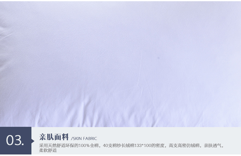 拉芙菲尔 舒适鹅毛羽绒枕头颈椎枕芯护颈助眠枕 白色 48*74单人枕