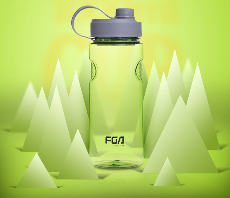 
                                        富光太空杯 户外运动水杯 夏季大容量FS1066水壶塑料茶隔杯子便携 1000ML绿色                