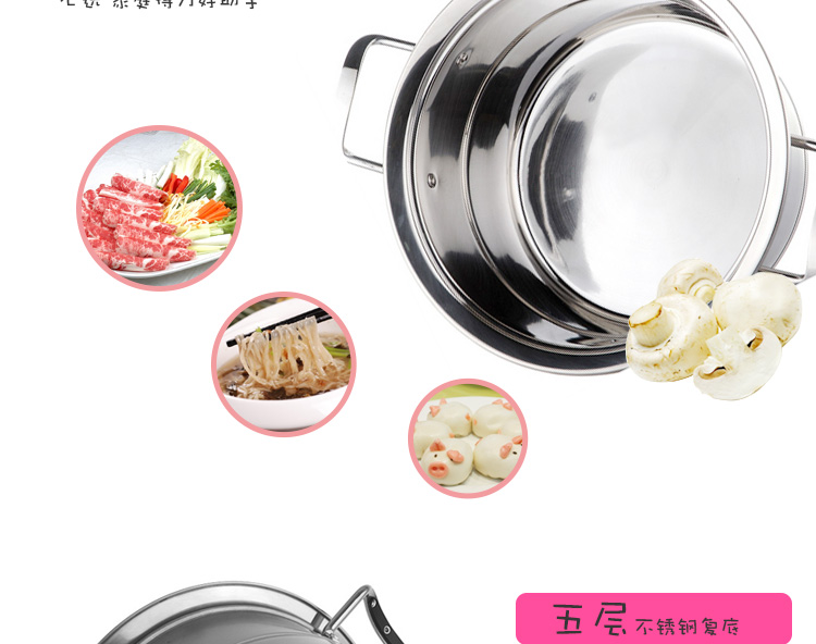 劳特斯（LAOTESI） 蒸宝双层蒸锅 26CM韩式不锈钢 LTS-2019