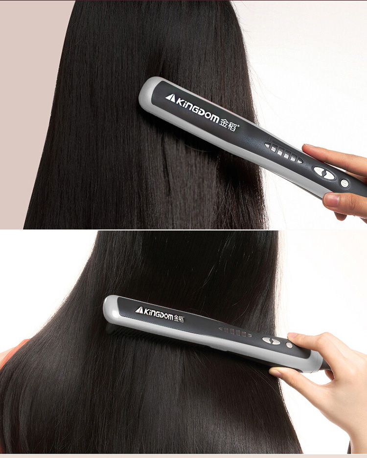 金稻(kingdom)kd-388直发梳 陶瓷直发器ptc恒温发热烫发器(白色)