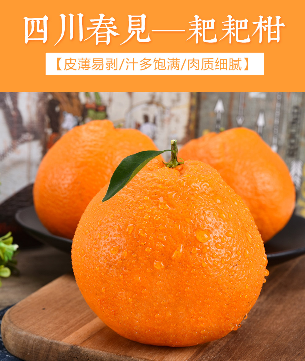 【仁寿馆】四川耙耙柑春见丑柑子粑粑柑 甜橘 柑橘水果橘子新鲜非不知