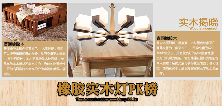 比月客厅吊灯餐厅简约现代复式楼梯橡木灯具大厅日式阳台实木吊灯3393 八头