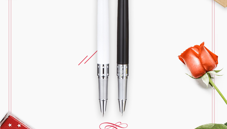 毕加索(pimio)钢笔财务特细笔男士商务办公成人学生用0.