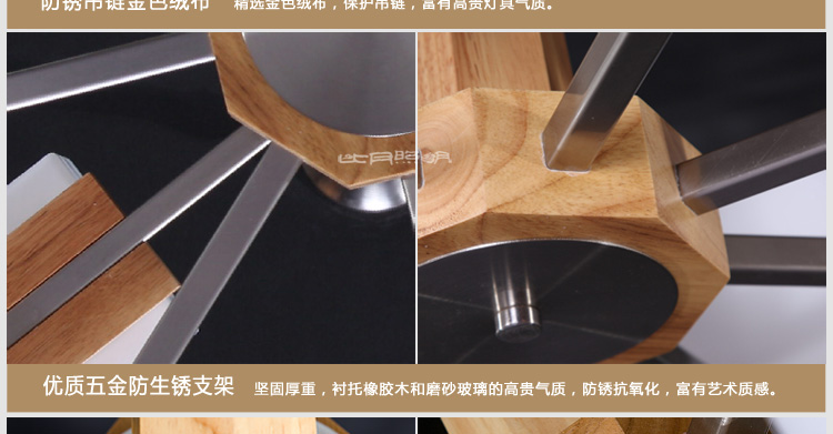 比月客厅吊灯餐厅简约现代复式楼梯橡木灯具大厅日式阳台实木吊灯3393 八头