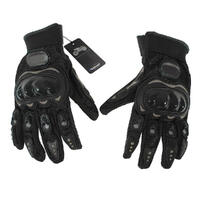 Pair Full Finger Bicycle Gloves Cycling Motorcycle Outdoors Sports Black
