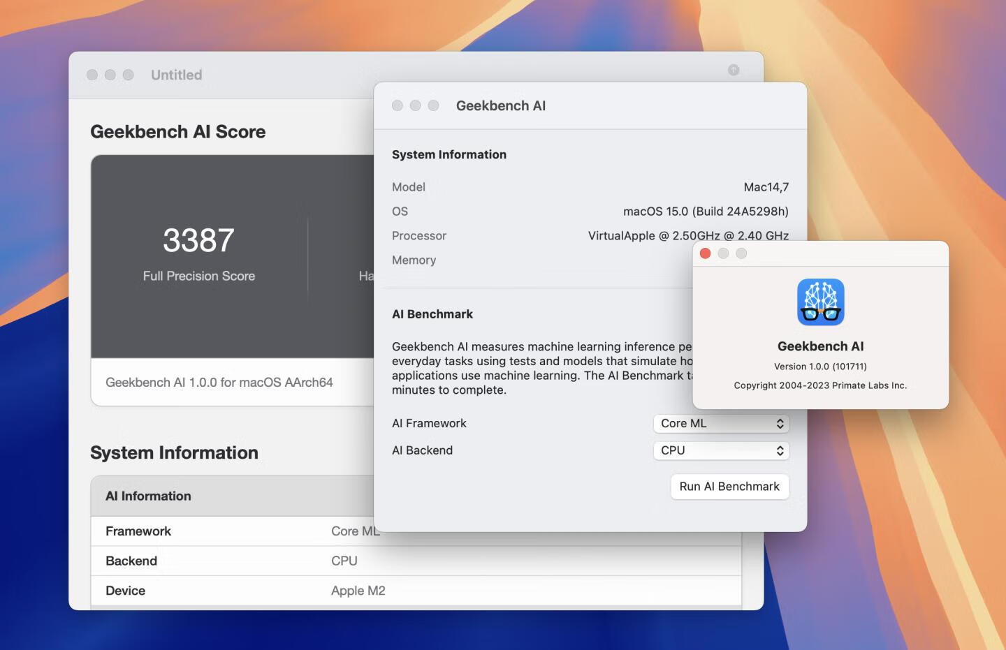 Geekbench AI for mac v1.0.0激活版 跨平台的 AI 基准测试