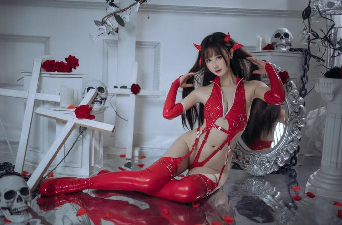 羽生三未-小恶魔 红色胶衣[65P3V-1.05GB]