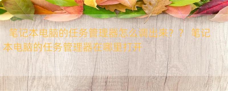 笔记本电脑的任务管理器怎么调出来？？ 笔记本电脑的任务管理器在哪里打开