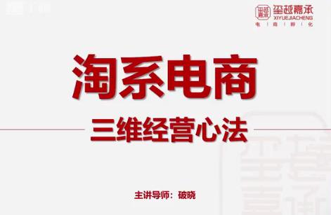 淘宝电商三维经营心法：电商运营和电商老板必看课