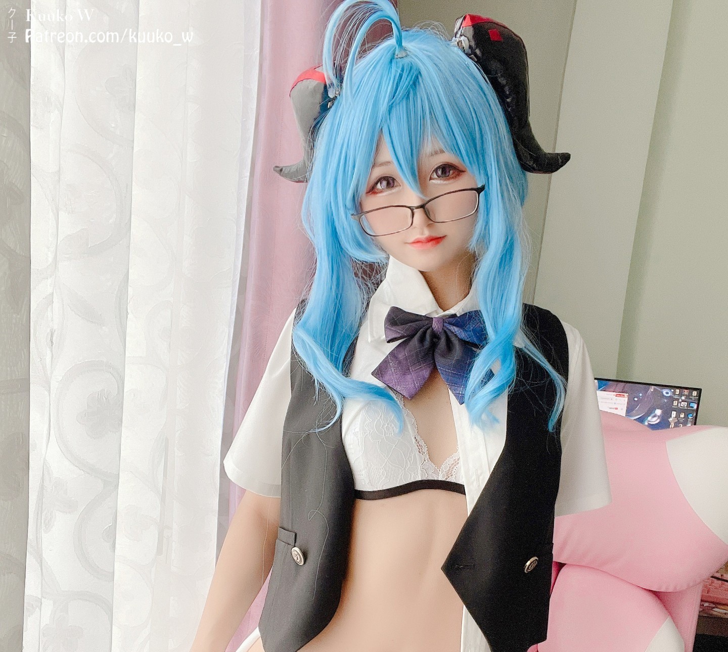 图片[1] _ 【COS】KuukoW – 甘雨常服【144.3M】 _ 赛高酱