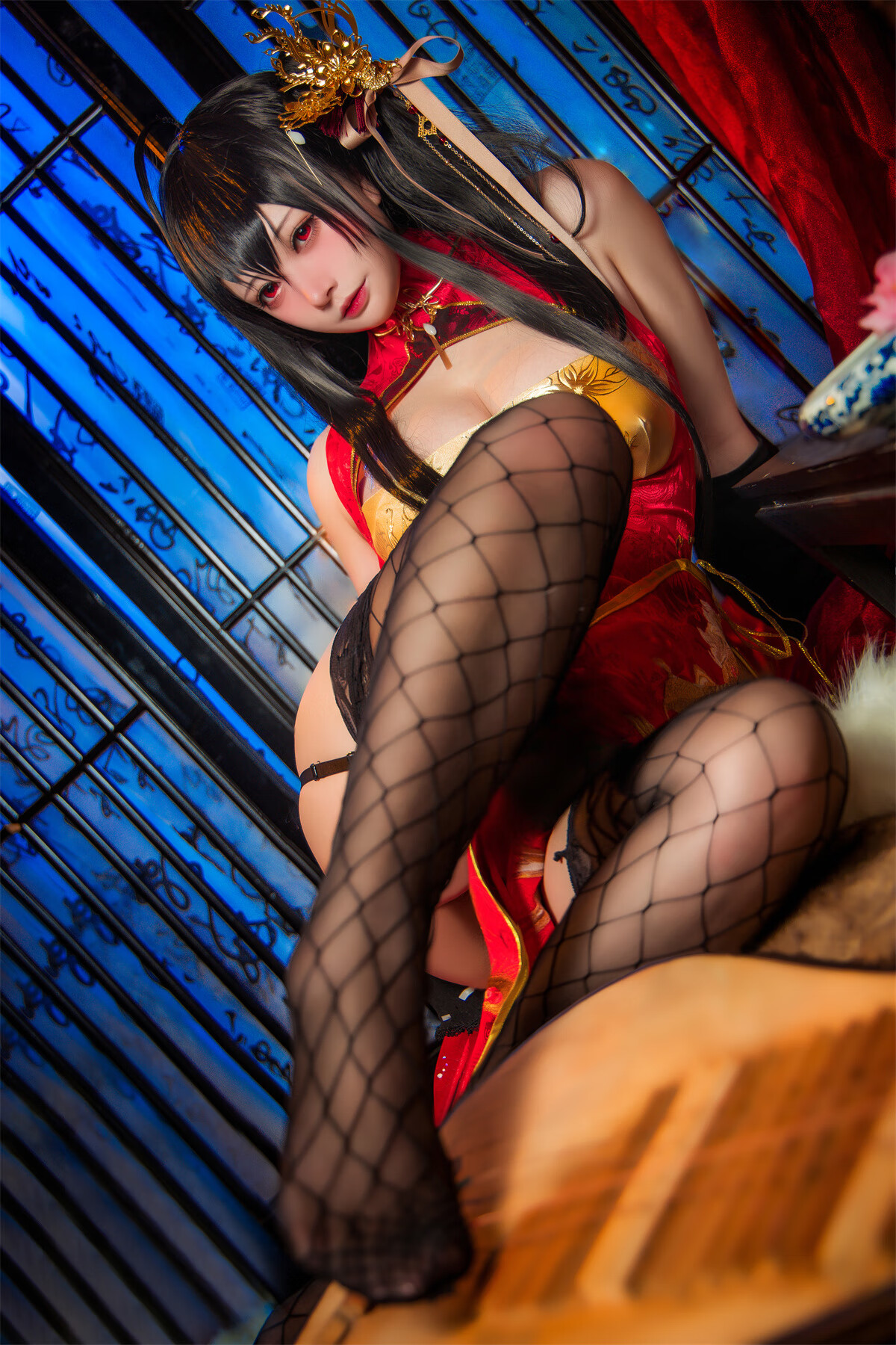 网络红人@念念_D 大凤旗袍COS[20P-504M]