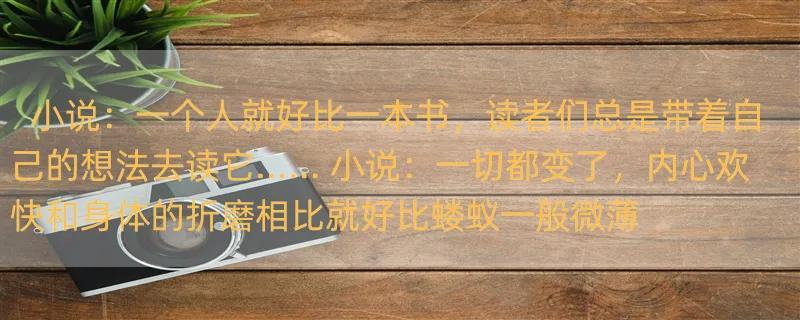 小说：一个人就好比一本书，读者们总是带着自己的想法去读它…… 小说：一切都变了，内心欢快和身体的折磨相比就好比蝼蚁一般微薄