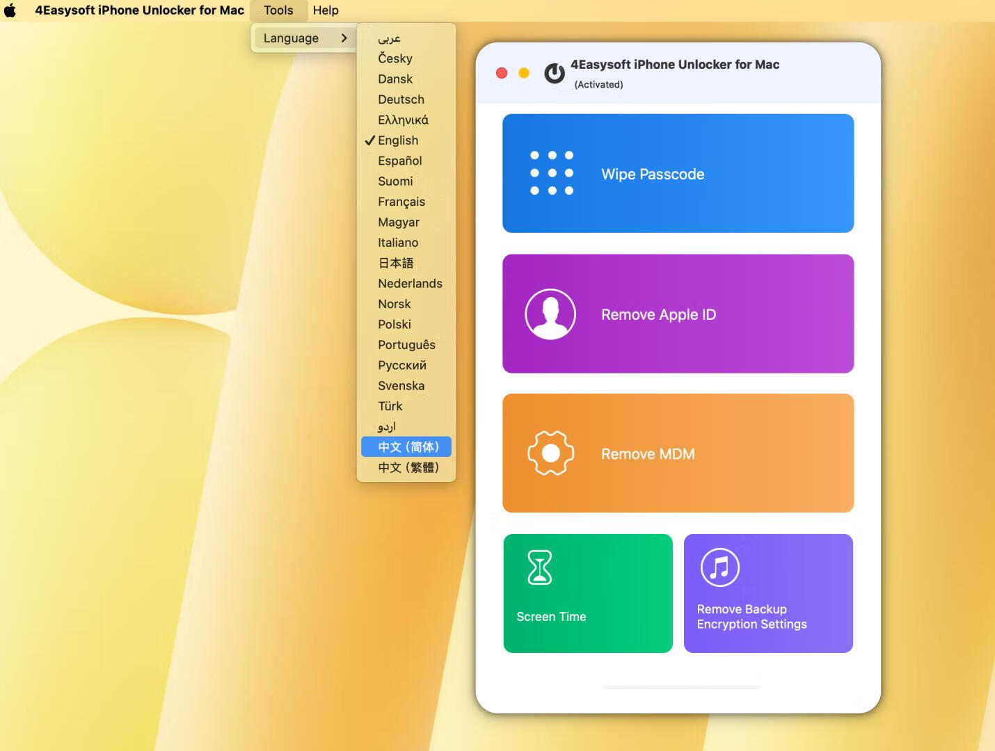 4Easysoft iPhone Unlocker for mac v1.0.26激活版 专业iPhone解锁软件