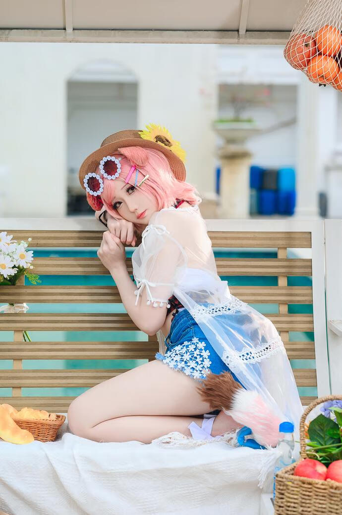 焖焖碳-明日方舟 澄闪泳装 [22P-166MB]